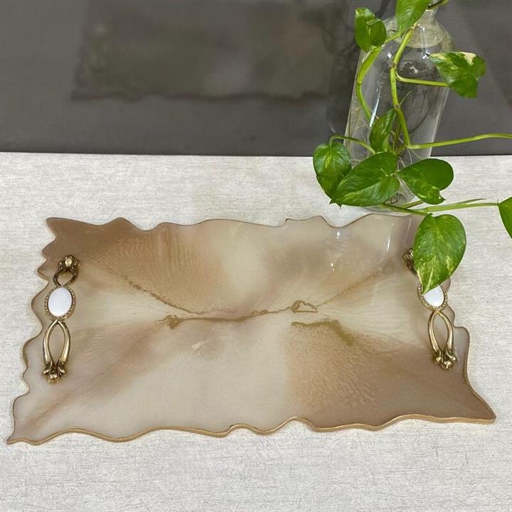 سینی پذیرایی رزینی با دسته مدرن  آرزو